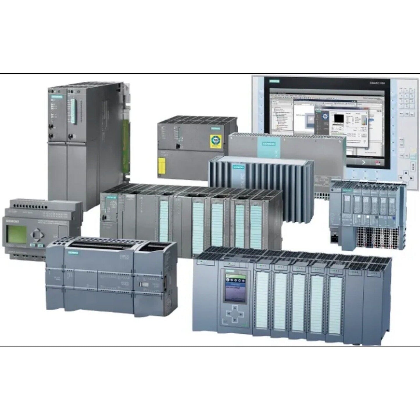Siemens industrial automation equipment, including PLCs, HMIs, and control modules. New & refurbished parts available.