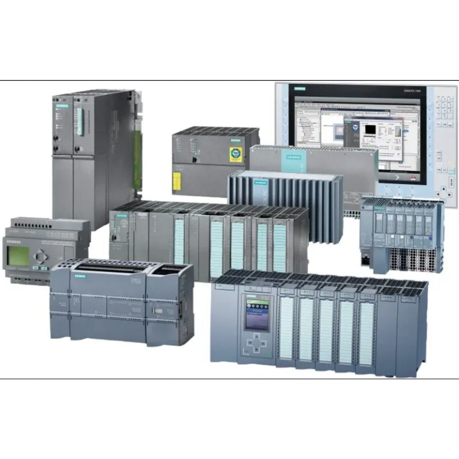 Siemens industrial automation equipment, including PLCs, HMIs, and control modules. New & refurbished parts available.