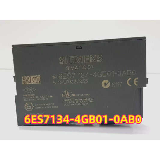 Siemens SIMATIC S7 6ES7134-4GB01-0AB0 Electronic Module, black with white text, part of ET 200S distributed I/O system