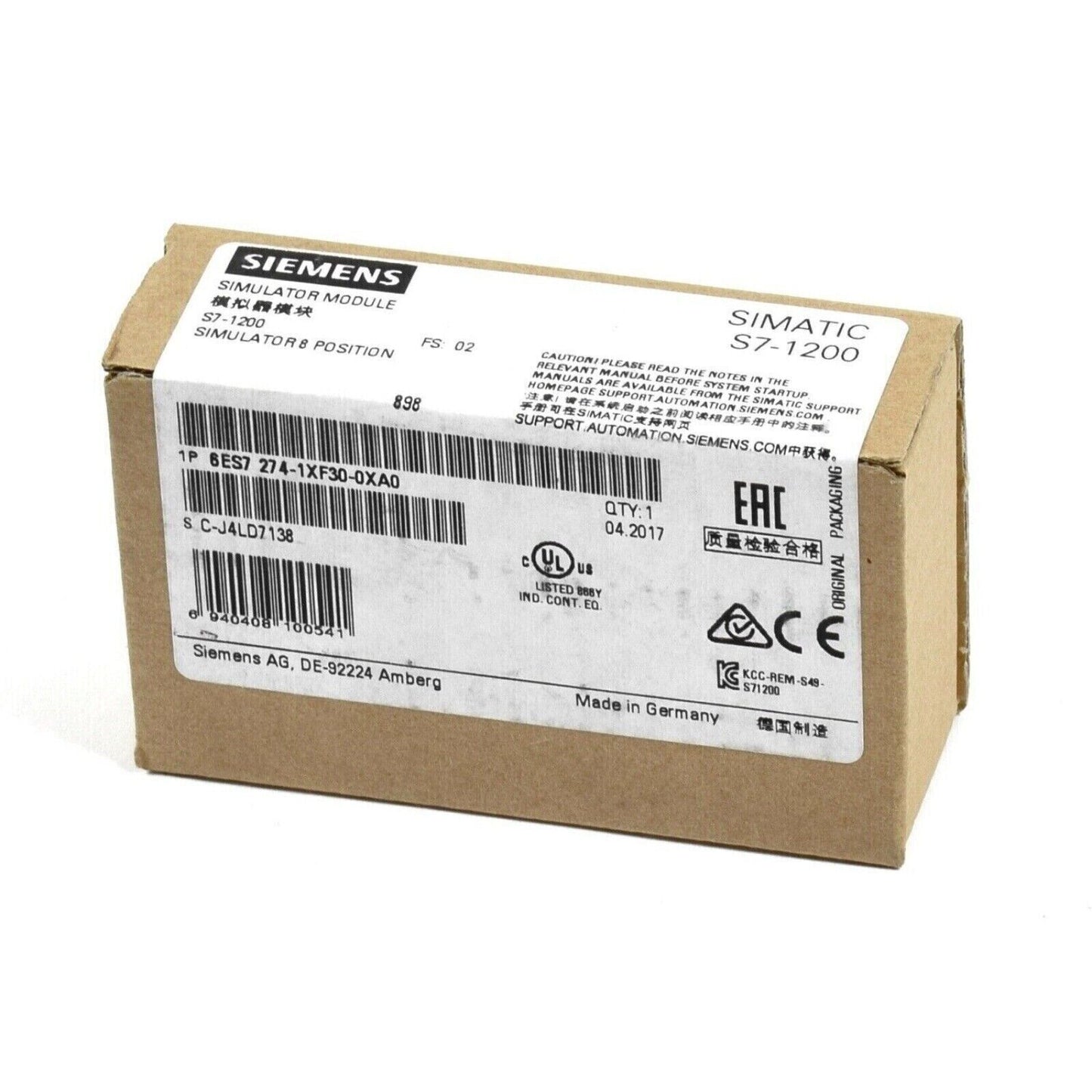 Siemens S7-1200 Simulator Module 6ES7 274-1XF30-0XA0, industrial automation part, Made in Germany