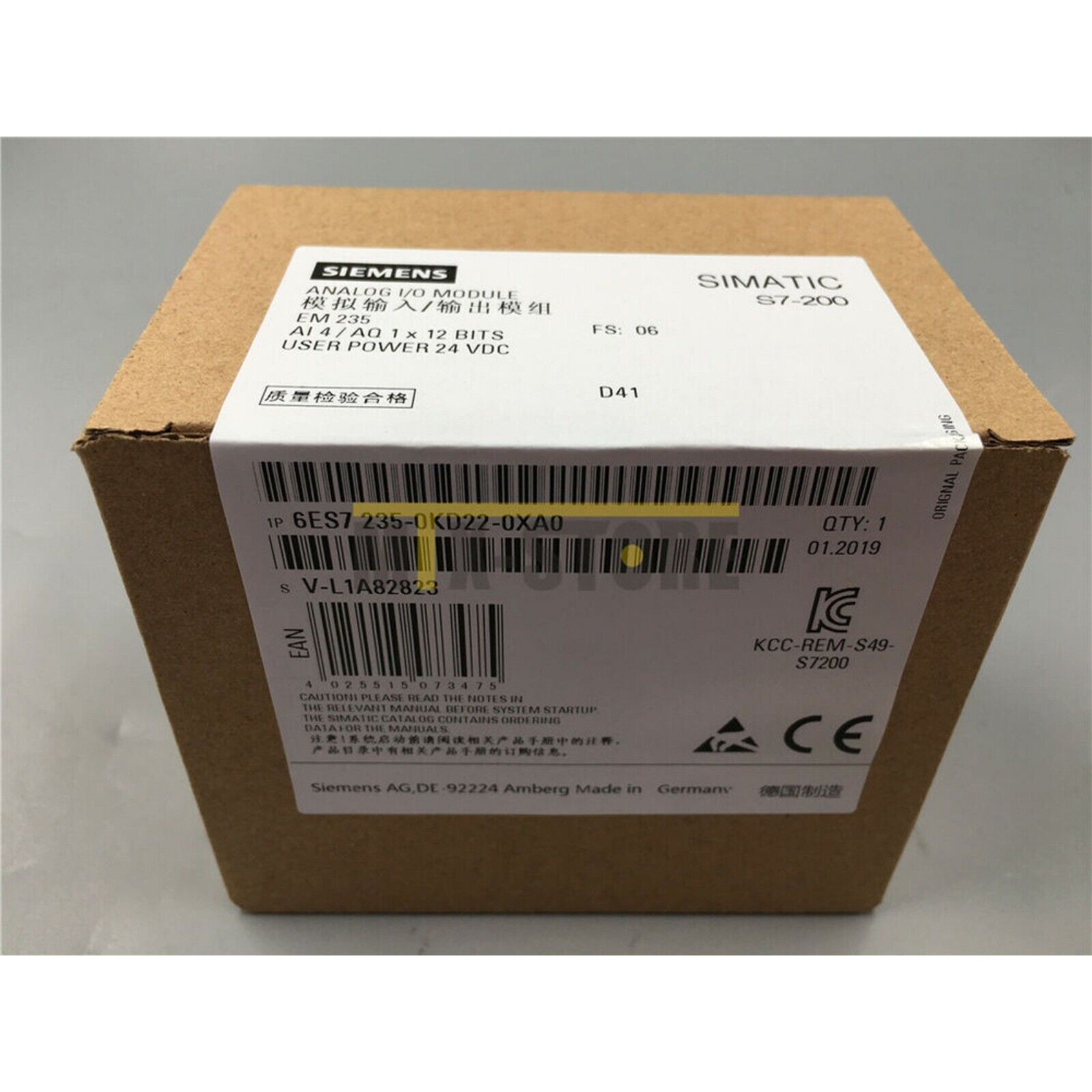Siemens 6ES7 235-0KD22-0XA0 PLC Module in box, Analog I/O module, Germany made, S7-200 series