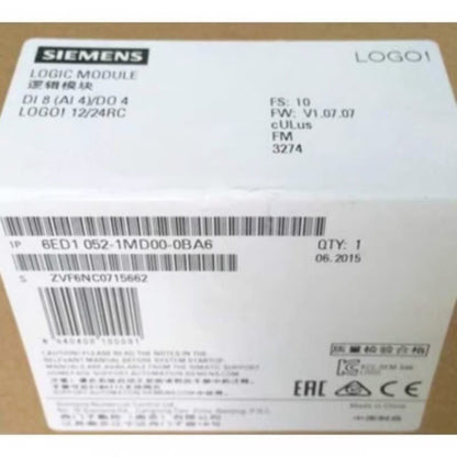 New Siemens 6ED1 052-1MD00-0BA6 6ED1052-1MD00-0BA6 LOGO 12/24RC logic module