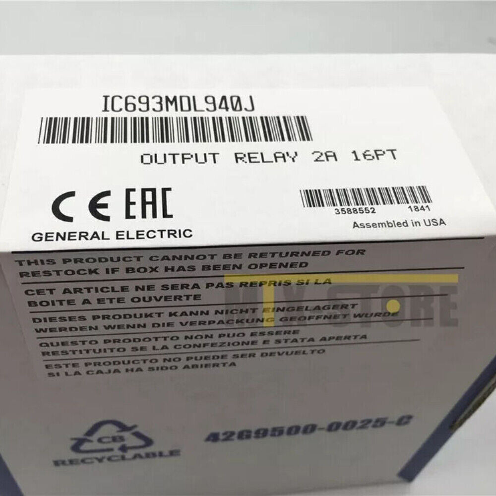 FANUC IC693MDL940J Output Relay Module box, General Electric, industrial automation part, product label