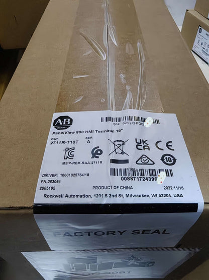 New Factory Sealed 2711R-T10T /A PanelView 800 10-in HMI Terminal 2711RT10T