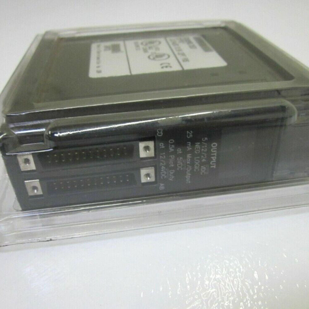 FANUC IC693MDL753 Output Module. Black industrial automation component with output specifications in clear package.