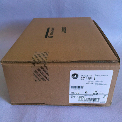 Allen-Bradley 2711P-RP3 PLC Module in Box. PanelView Plus, 256M Falsh, 256M ROM. Industrial automation component.