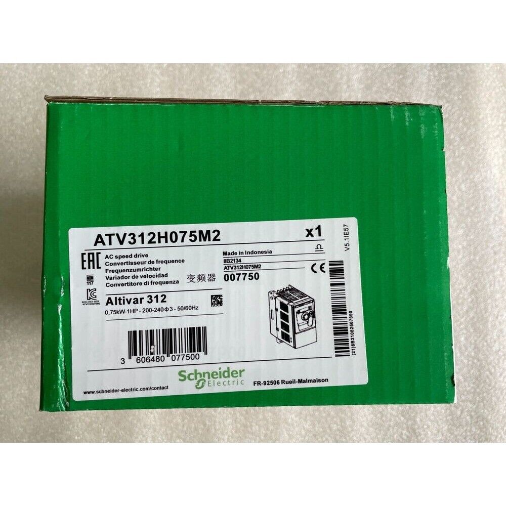 Schneider Electric ATV312H075M2 AC Speed Drive, industrial automation equipment, 0.75kW, 220V, Altivar 312