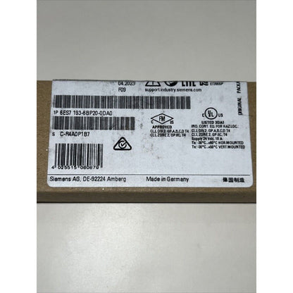 Industrial Communication | Siemens | 6ES7193-6BP20-0DA0 6ES7 193-6BP20-0DA0 SIMATIC ET 200SP BaseUnit