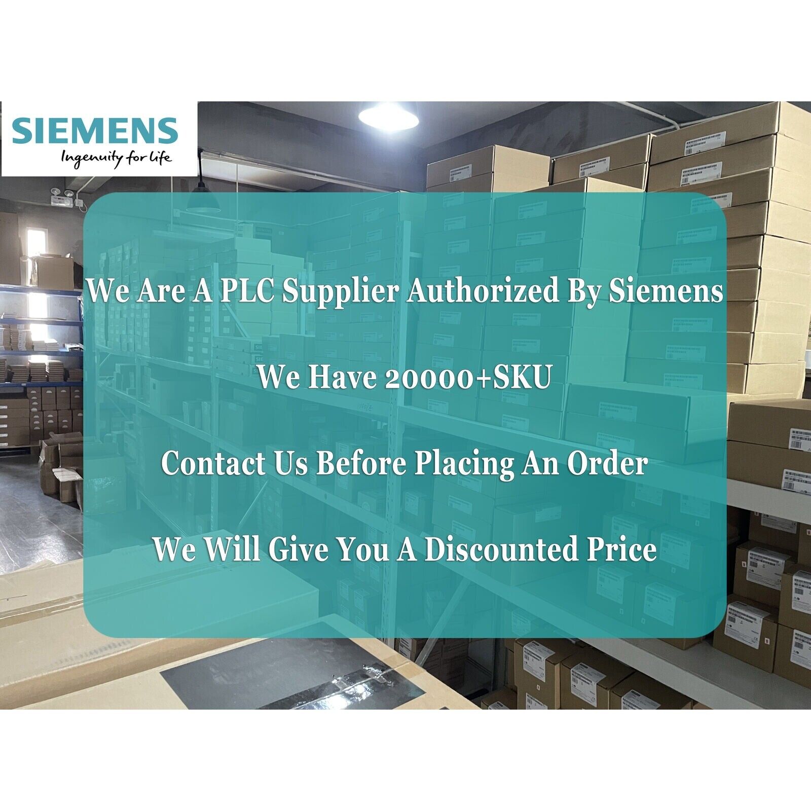 Siemens PLC supplier warehouse with over 20000 SKUs, authorized by Siemens, contact us for discounts.