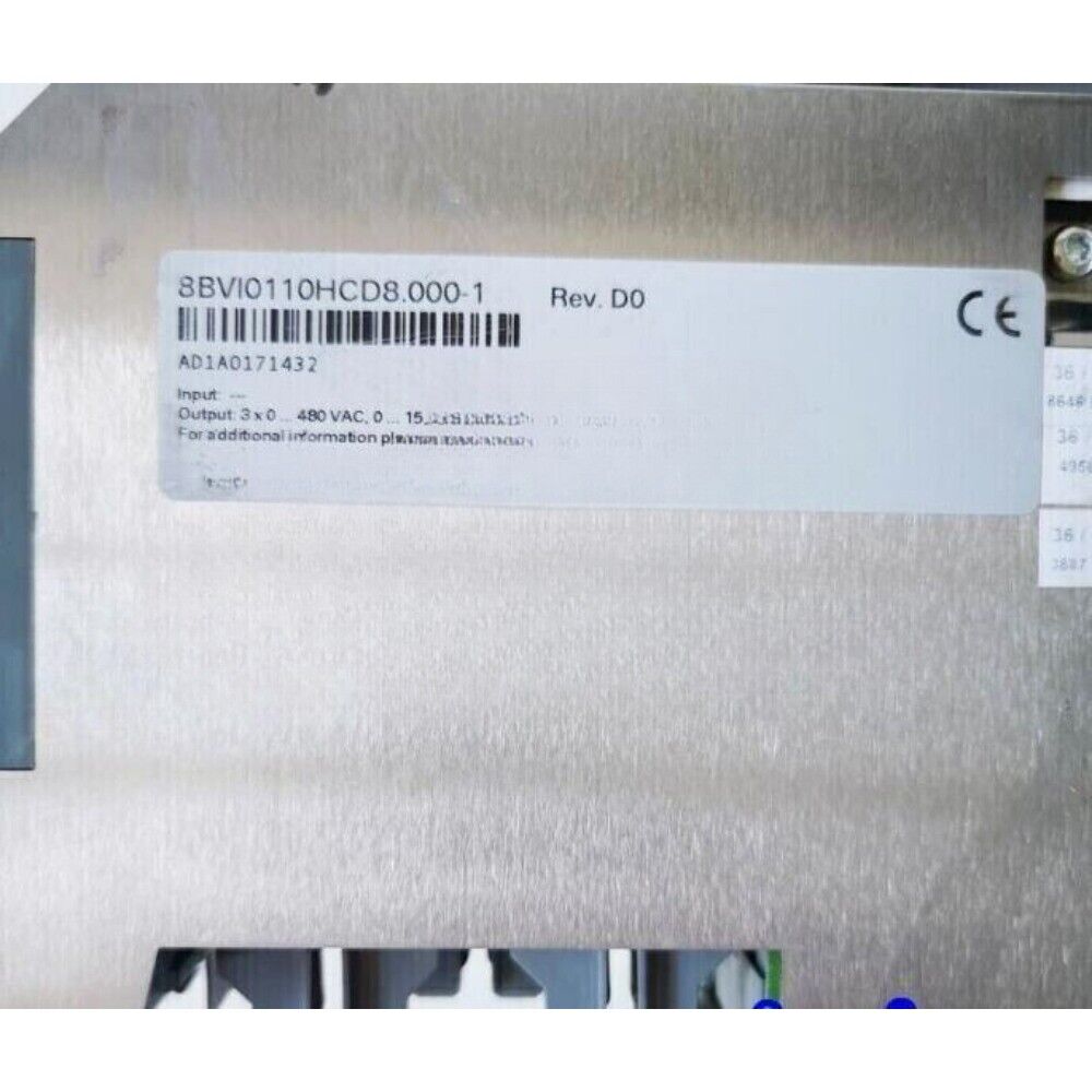 B&R 8BVI0110HCD8.000-1 Servo Driver, featuring product details and CE marking, industrial automation part.