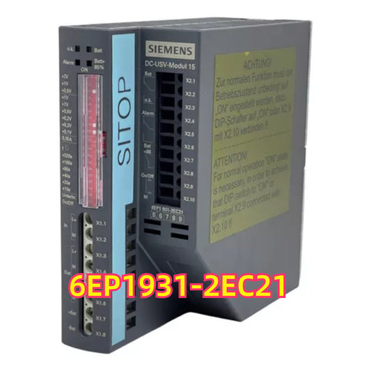 Siemens SITOP DC-USV-Modul 15 Power Supply, Model 6EP1931-2EC21, Industrial Automation Part