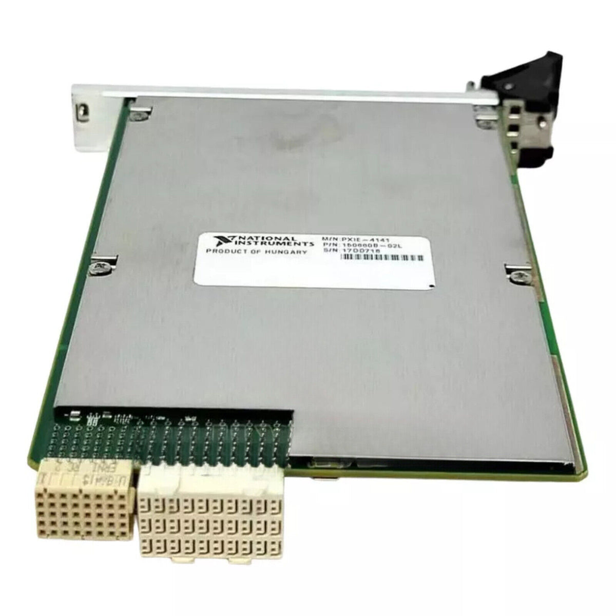 National Instruments PXIe-4141 Module, industrial automation component. Made in Hungary.