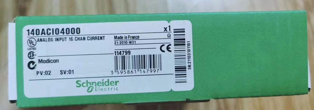 Schneider Electric 140ACI04000 PLC Analog Input Module Box