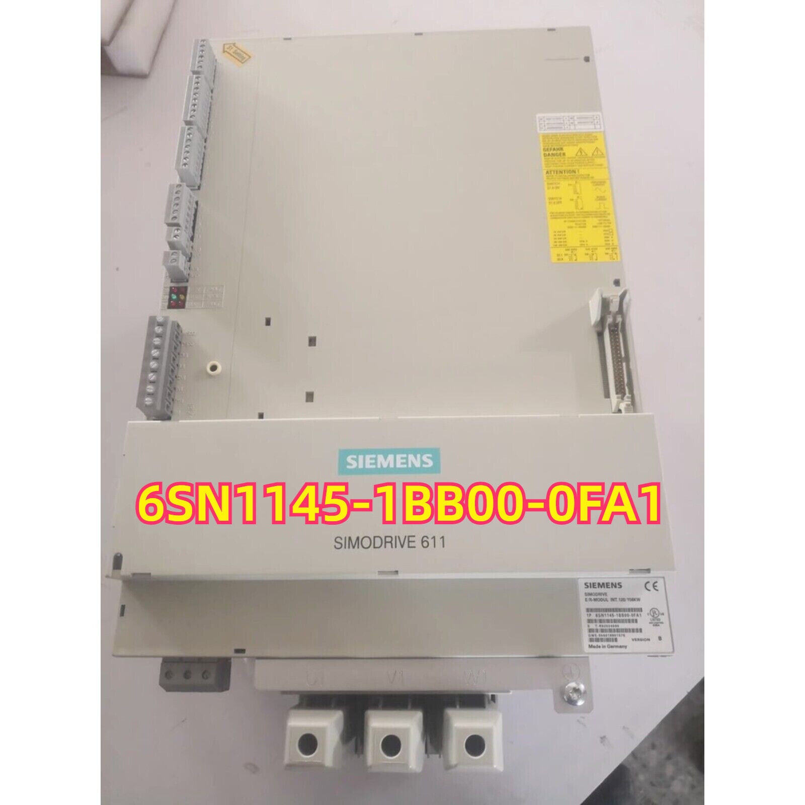 Siemens 6SN1145-1BB00-0FA1 SIMODRIVE 611 Infeed/Regen Module, Industrial Automation Part