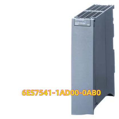 Siemens S7-1500 communication module, model 6ES7541-1AD00-0AB0, industrial automation equipment in gray.