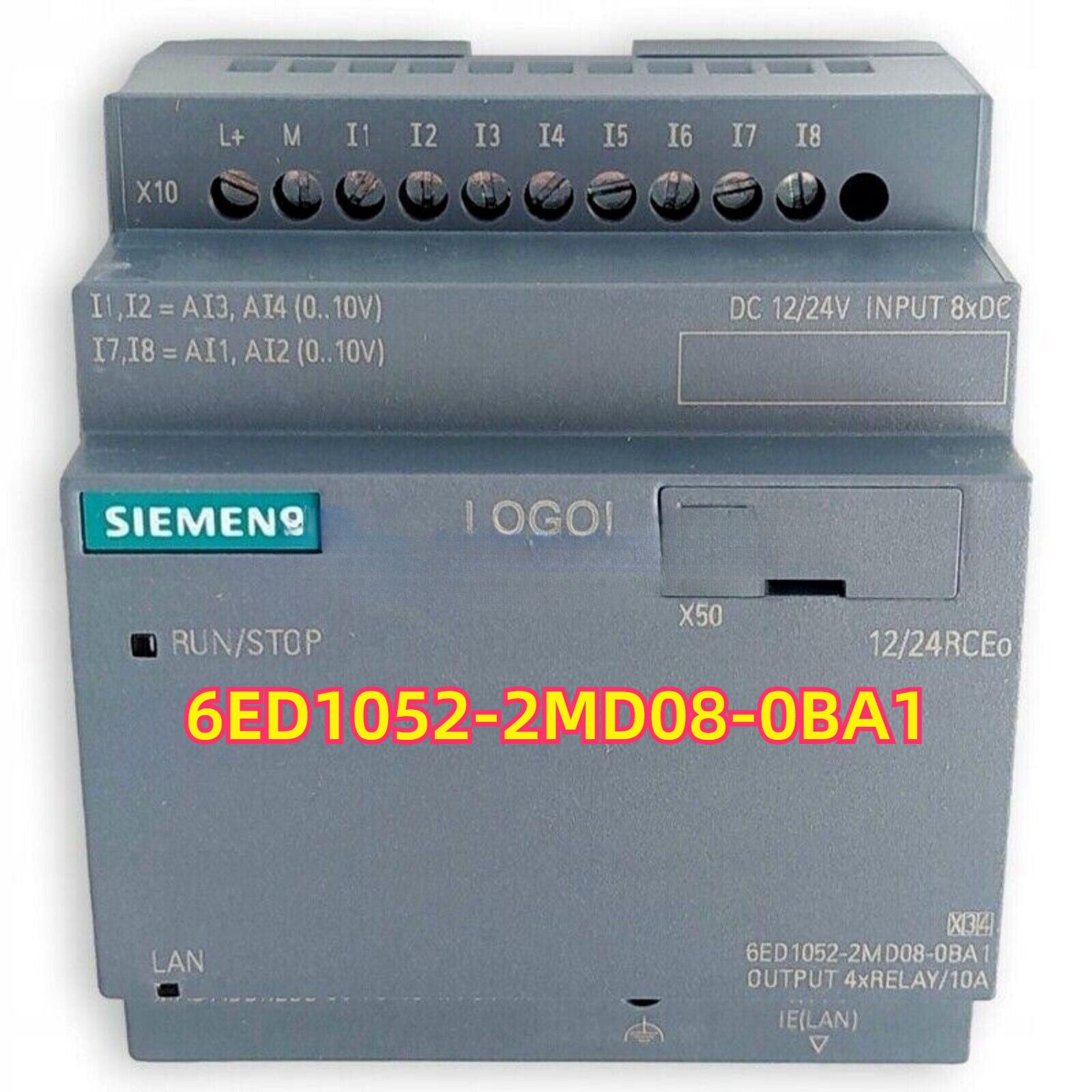 Siemens LOGO! 12/24RCEO Logic Module 6ED1052-2MD08-0BA1, gray, industrial automation part