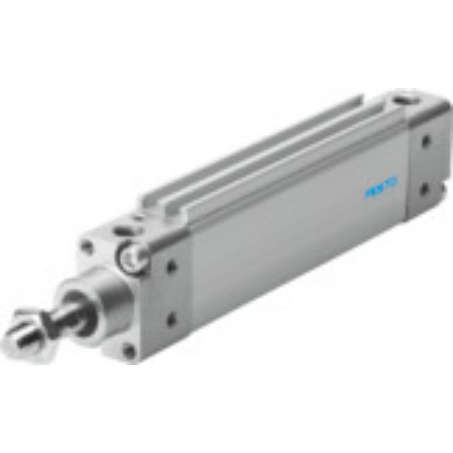 Festo DZH-25-200-PPV-A flat cylinder, silver pneumatic actuator for industrial automation. FESTO brand visible.
