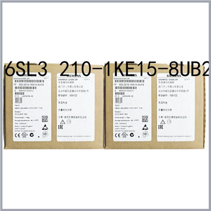 Siemens SINAMICS G120C DP 6SL3210-1KE15-8UB2 PLC, industrial automation component, with labels and specifications.