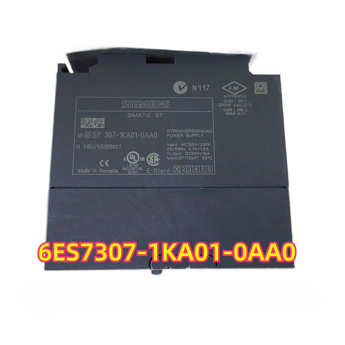 Siemens SIMATIC S7 Power Supply Module 6ES7307-1KA01-0AA0, 24V DC, 1.2A