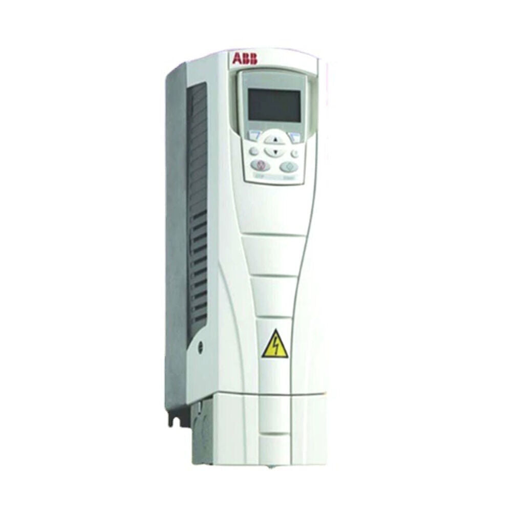 ABB ACS550-01-125A-4 Inverter, white industrial drive unit with display and warning symbol