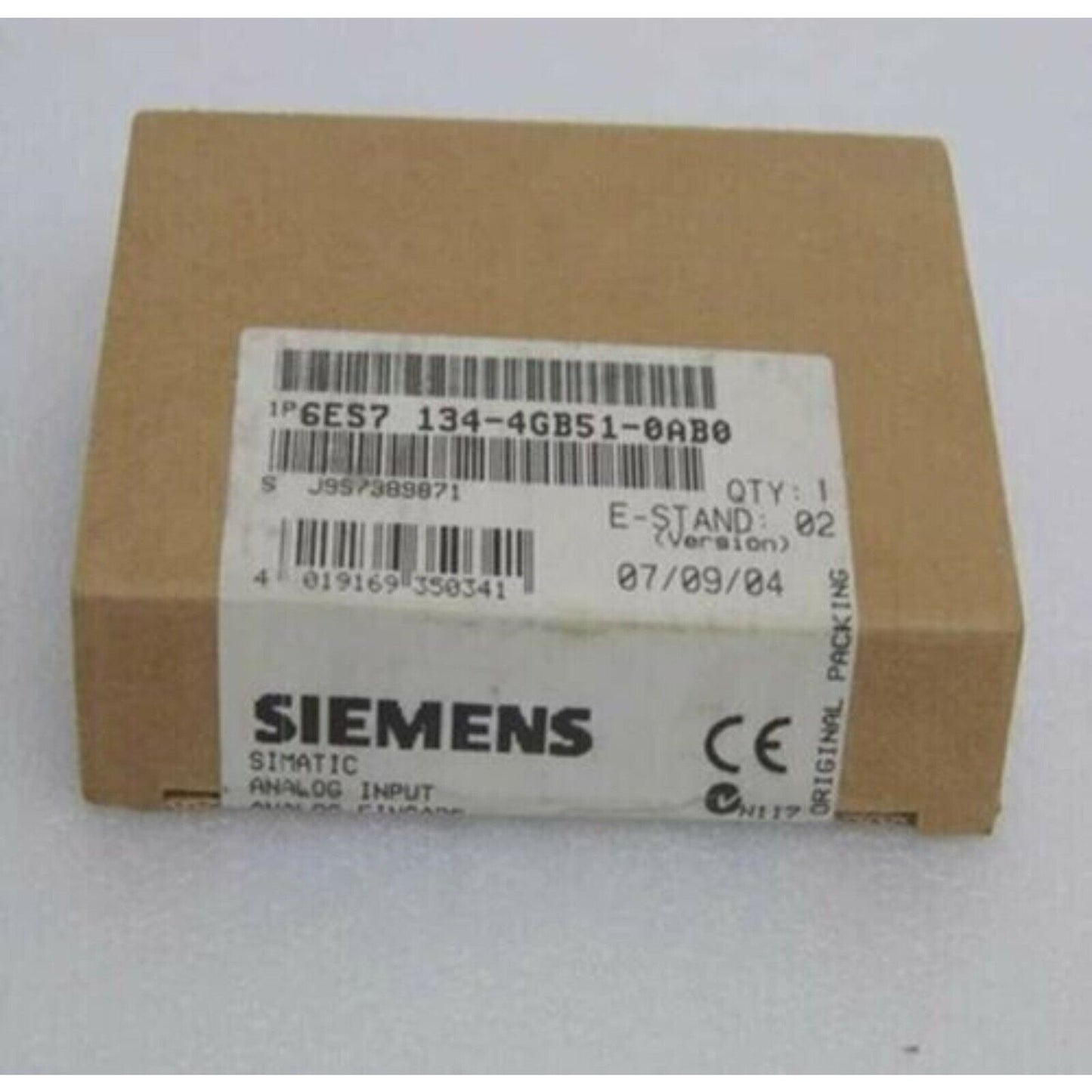 Siemens SIMATIC ET200S DP Electronics Module 6ES7 134-4GB51-0AB0 in original packaging.