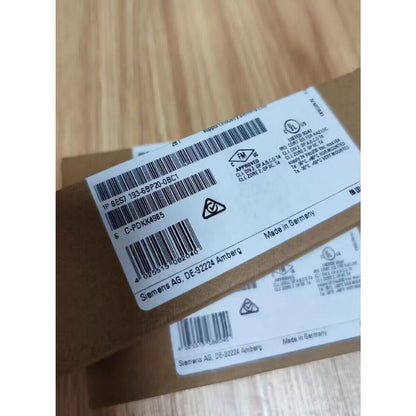 Siemens SIMATIC ET 200SP BaseUnit box with product details and certifications, PLC module, Made in Germany