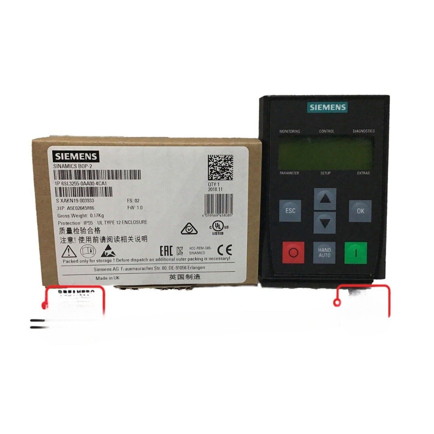 SINAMICS G120| Siemens | 6SL3 255-0AA00-4CA1 6SL3255-0AA00-4CA1 SINAMICS G120XA PN