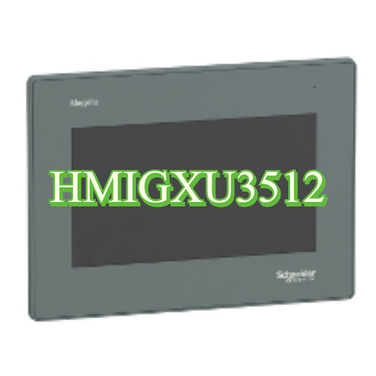 Schneider Electric HMIGXU3512 Touchscreen HMI Panel, gray panel with green text HMIGXU3512