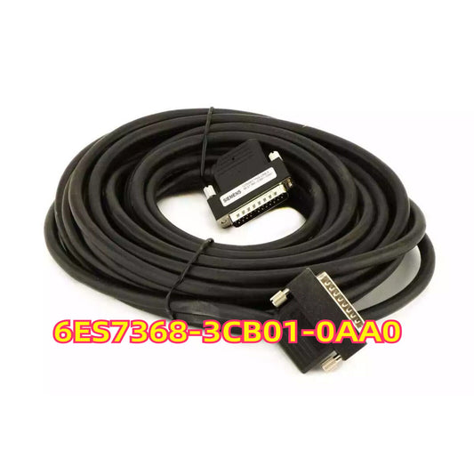 Siemens S7-300 Cable 10 m 6ES7368-3CB01-0AA0, black cable with connectors.