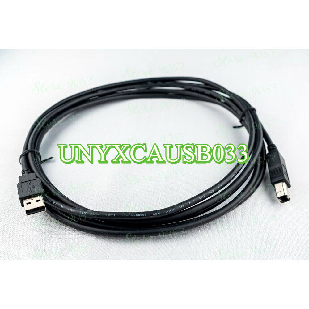 UNYXCAUSB033 PLC Module cable, black cable with USB and PLC connectors.