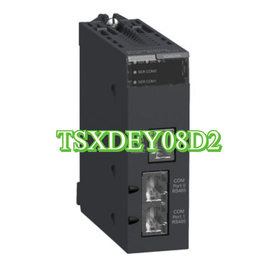 Schneider TSXDEY08D2 PLC Module, industrial automation part, COM ports.
