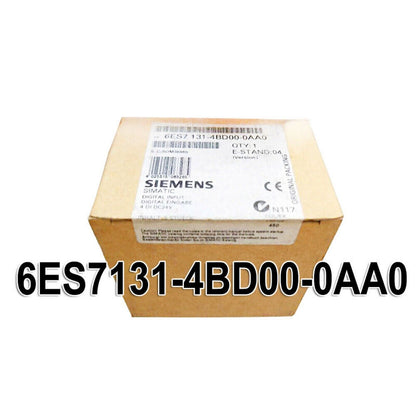 Siemens 6ES7 131-4BD00-0AA0 SIMATIC S7-1200 Digital Input Module box, brown packaging, product details visible.