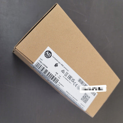 Allen-Bradley CompactLogix 1769-L37ERM PLC module in box, industrial automation part.