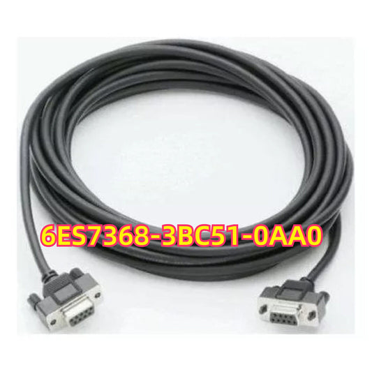 Siemens PLC cable 6ES7 368-3BC51-0AA0, black cable with connectors