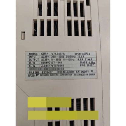 YASKAWA CIMR-V7AT45P5 Inverter Label, Industrial Automation Part