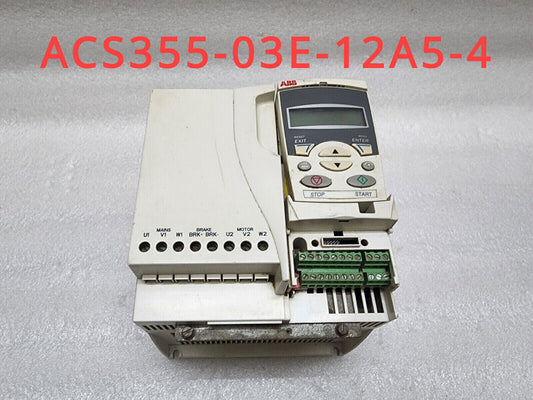ABB ACS355-03E-12A5-4 AC drive, white with control panel, for industrial automation