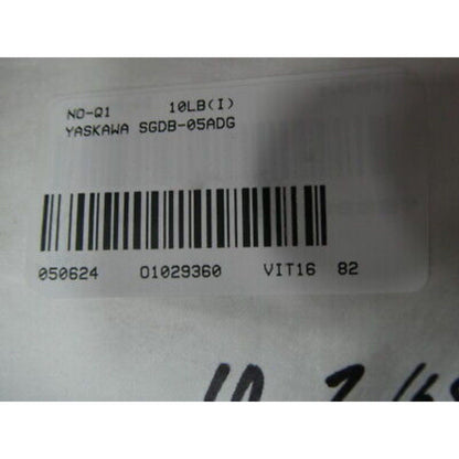 YASKAWA SGDB-05ADG servo drive label with part information, 10LB(I) weight.