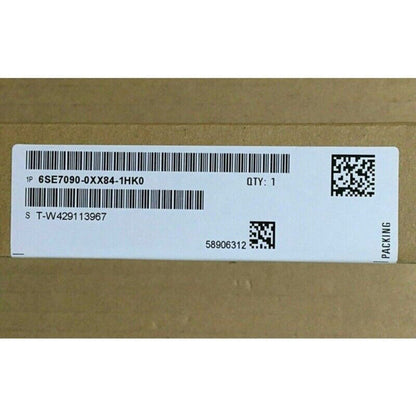 Siemens 6SE7090-0XX84-1HK0 SIMOVERT Master Drives module packaging label, QTY: 1, with barcodes.
