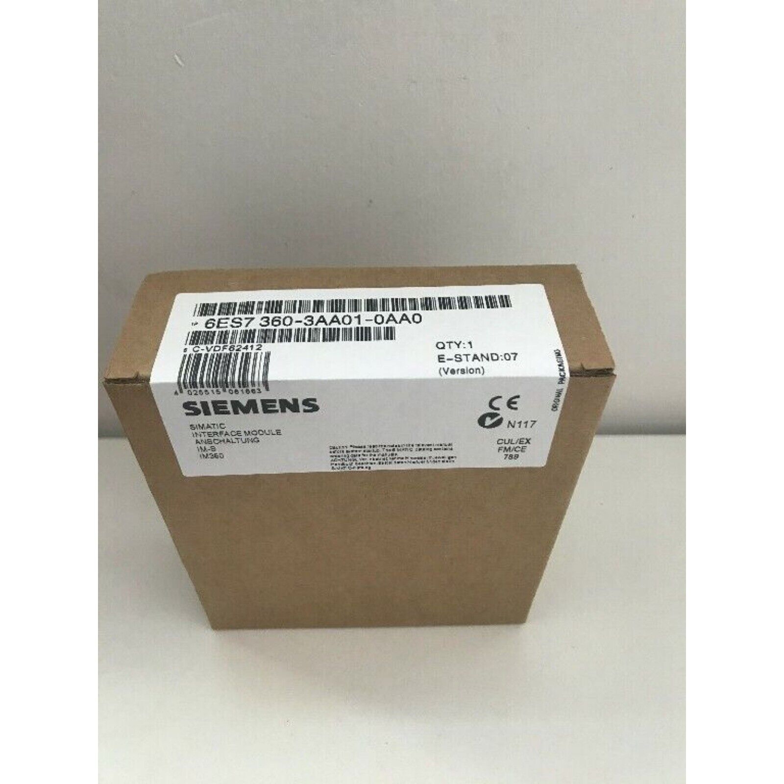 SIMATIC IM 360 Interface Module in original packaging, Siemens automation part