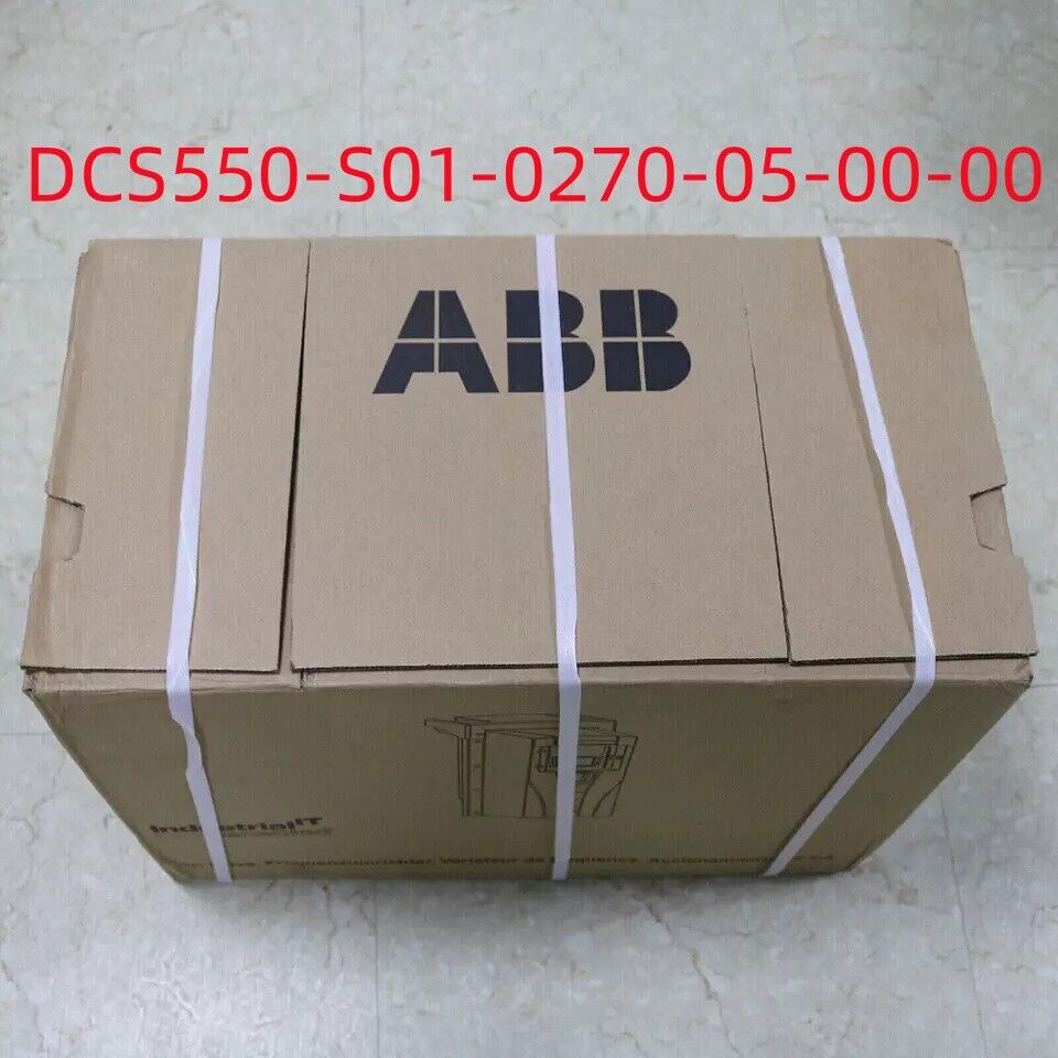ABB DCS550-S01-0270-05-00-00 speed regulator product packaging. New industrial automation equipment, fast shipping.