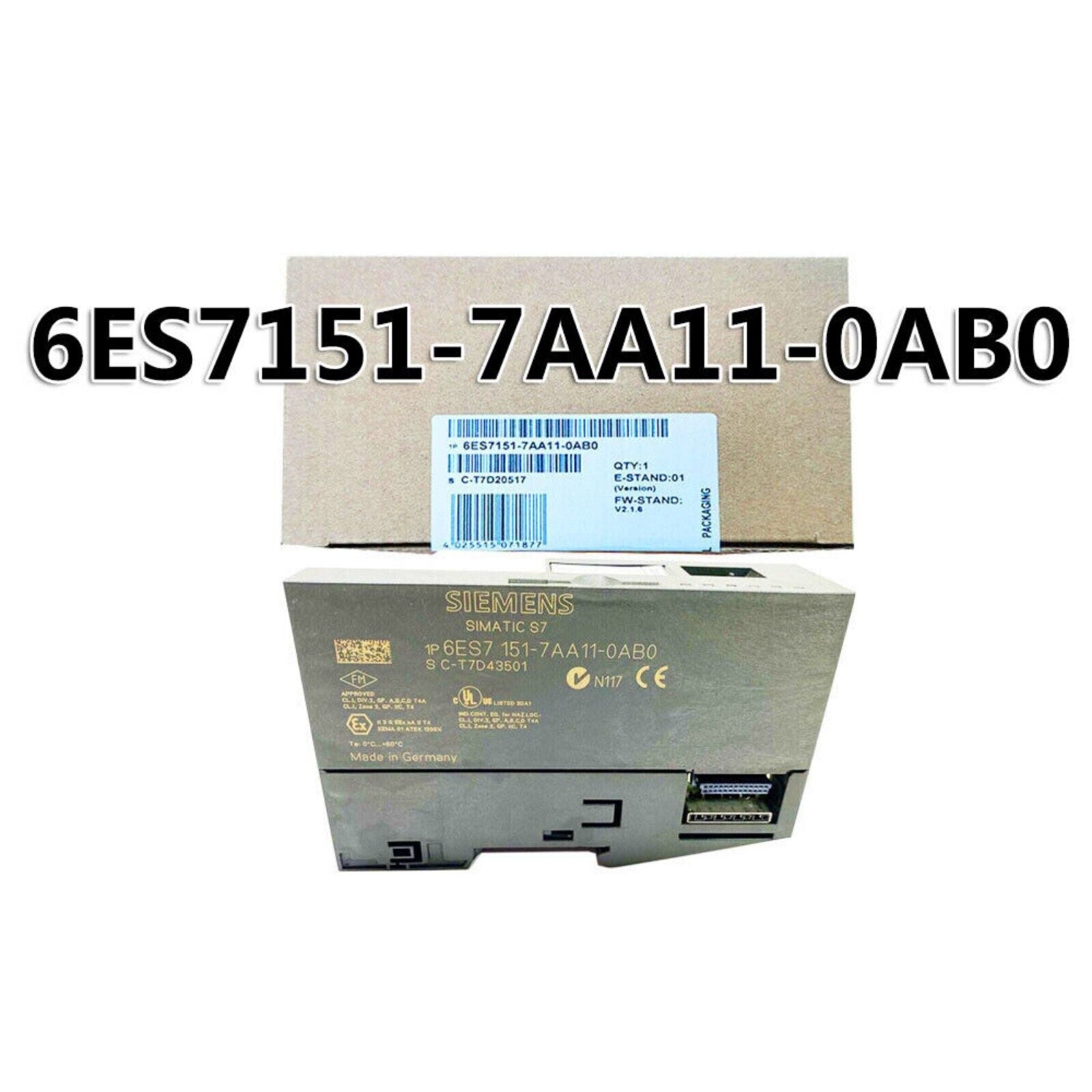 Siemens SIMATIC S7 PLC module 6ES7151-7AA11-0AB0, industrial automation part, Made in Germany