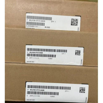 Siemens SINAMICS S120 Module packaging labels with part number 6SL3120-2TE13-0AD0, QTY 1.