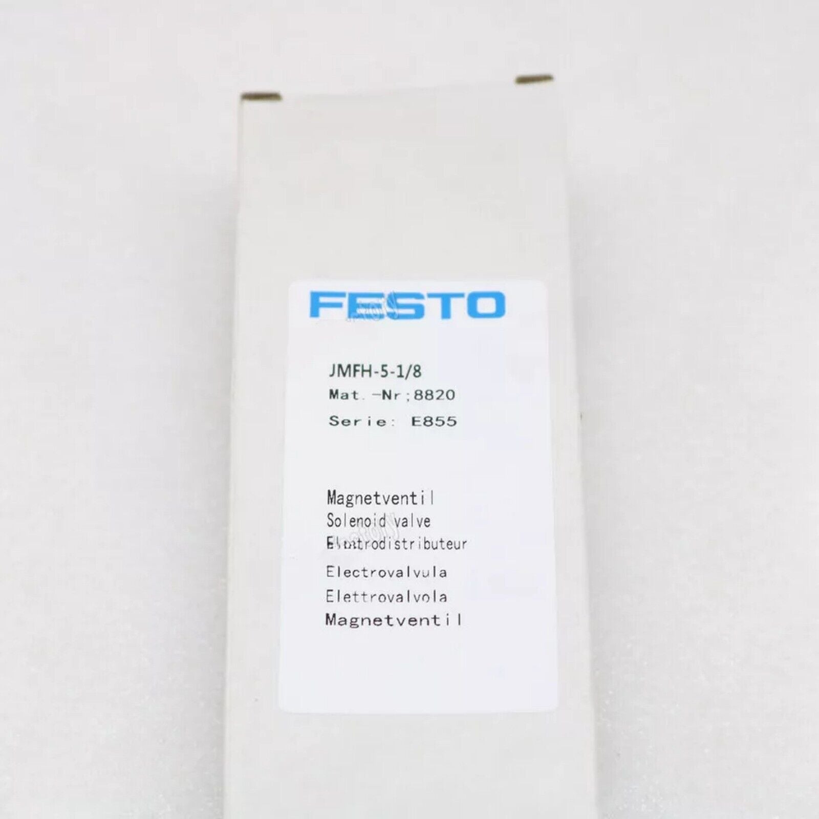 FESTO JMFH-5-1/8 Solenoid Valve product packaging, industrial automation part, pneumatic component