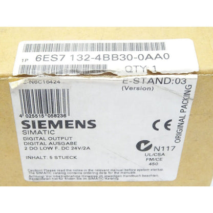 Siemens SIMATIC DP Module 6ES7 132-4BB30-0AA0 - Industrial Automation Part