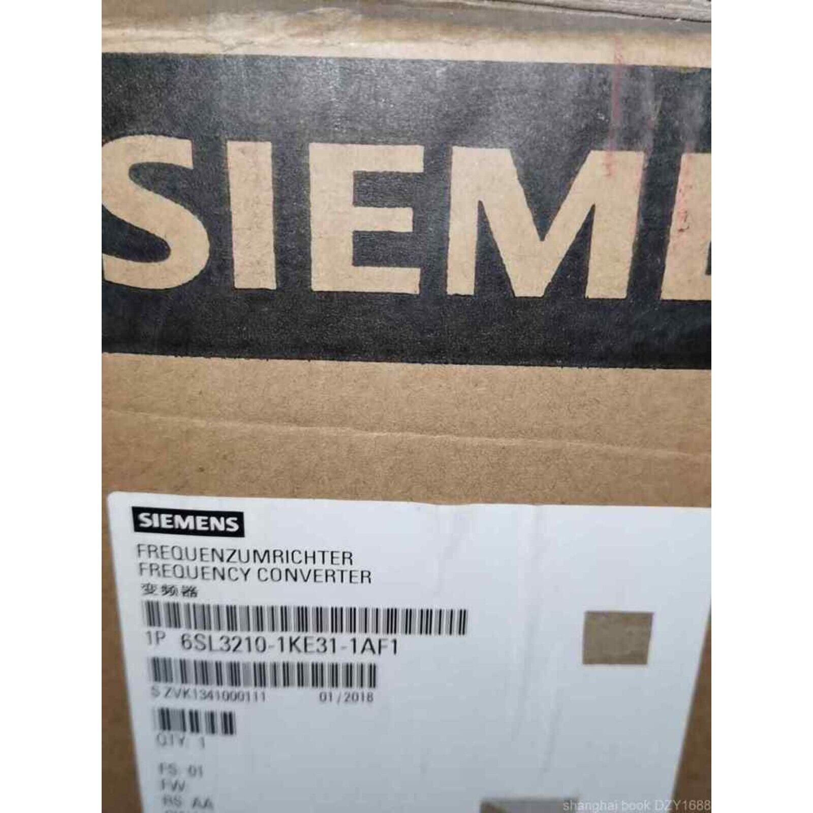 Siemens Frequency Converter 6SL3210-1KE31-1AF1, industrial automation part, PLC module,  industrial automation parts.