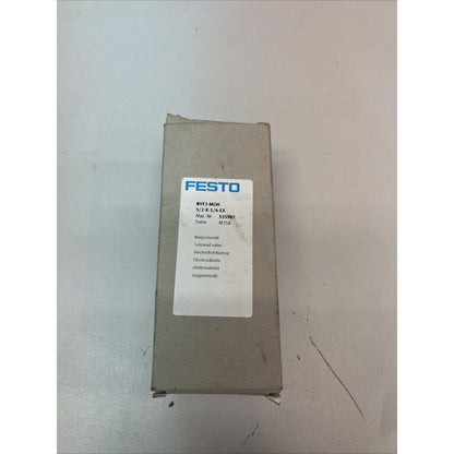Festo NVF3-MOH Solenoid Valve in box, product number 535987. Industrial automation part.