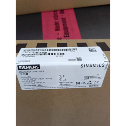 Siemens SINAMICS S120 Double Motor Module 6SL3120-2TE21-0AA4 packaging, product information