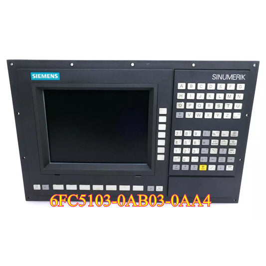 Siemens SINUMERIK Operator Panel 6FC5103-0AB03-0AA4, black panel with alphanumeric keypad and display screen.