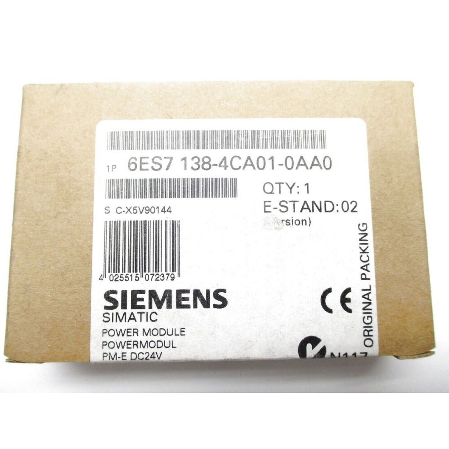 Industrial Communication | Siemens | 6ES7 138-4CA01-0AA0 6ES7138-4CA01-0AA0 PM-E Power Modules for ET200S