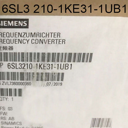 PLC | Siemens | 6SL3 210-1KE31-1UB1 6SL3210-1KE31-1UB1 INAMICS G120C Rated Power